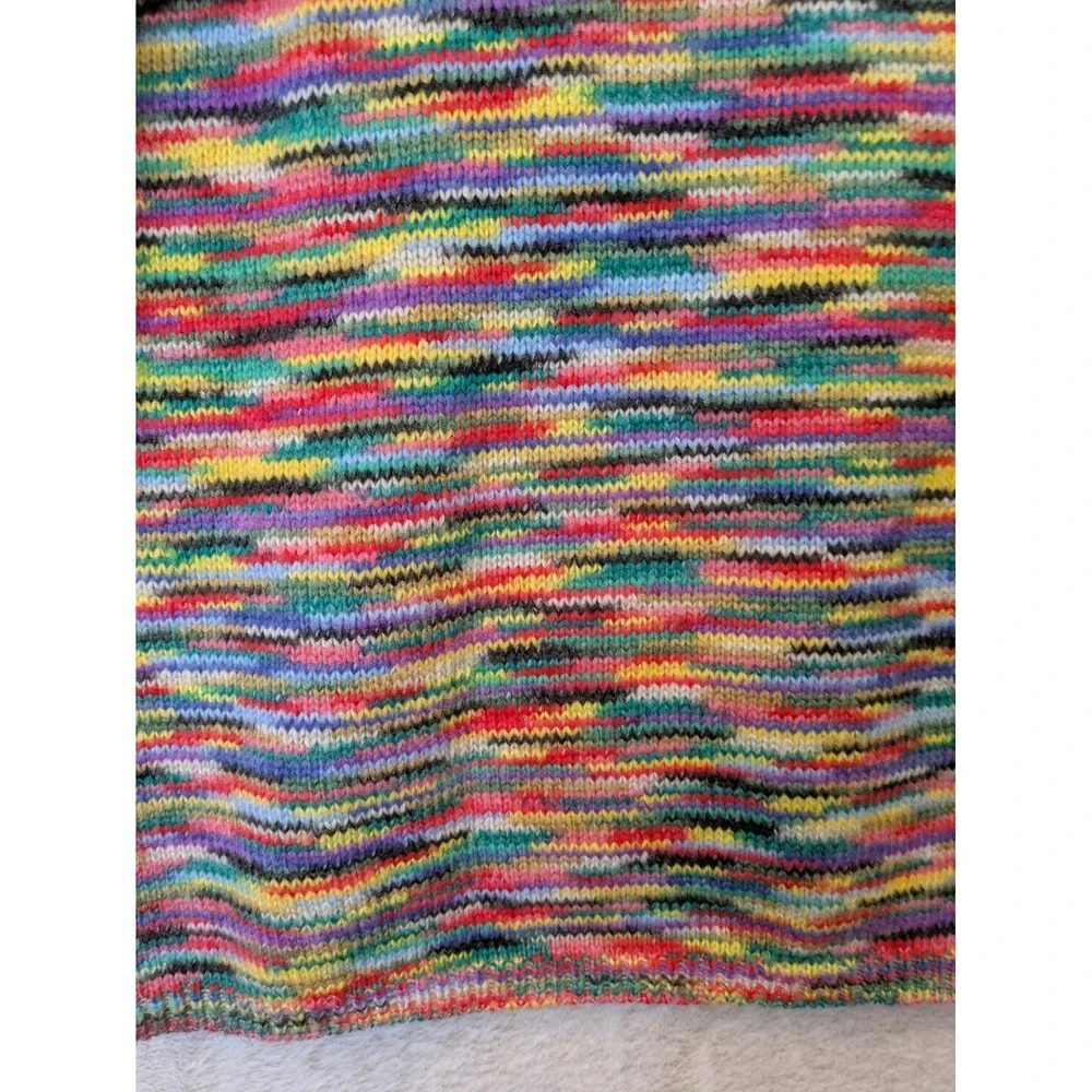 Unbranded‎ Sweater Women's M Multi-Color Space Dye Rainbow Knit
